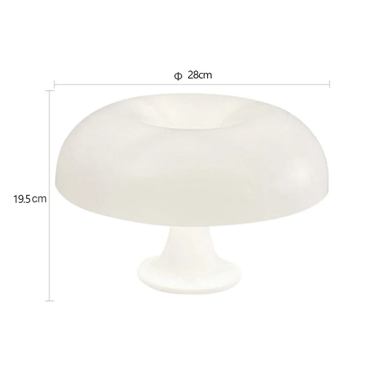 Lampe de table design rétro, forme champignon Bauhaus.  Lumière douce, idéale salon/chambre.