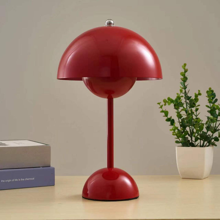 Lampe de table LED design rétro-chic.  Éclairage doux et réglable.  Parfait pour chevet ou bureau.