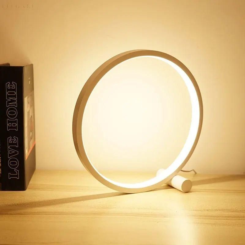 Lampe de table LED tactile moderne, design minimaliste, réglable, finition noir, blanc, pour ambiance personnalisée.