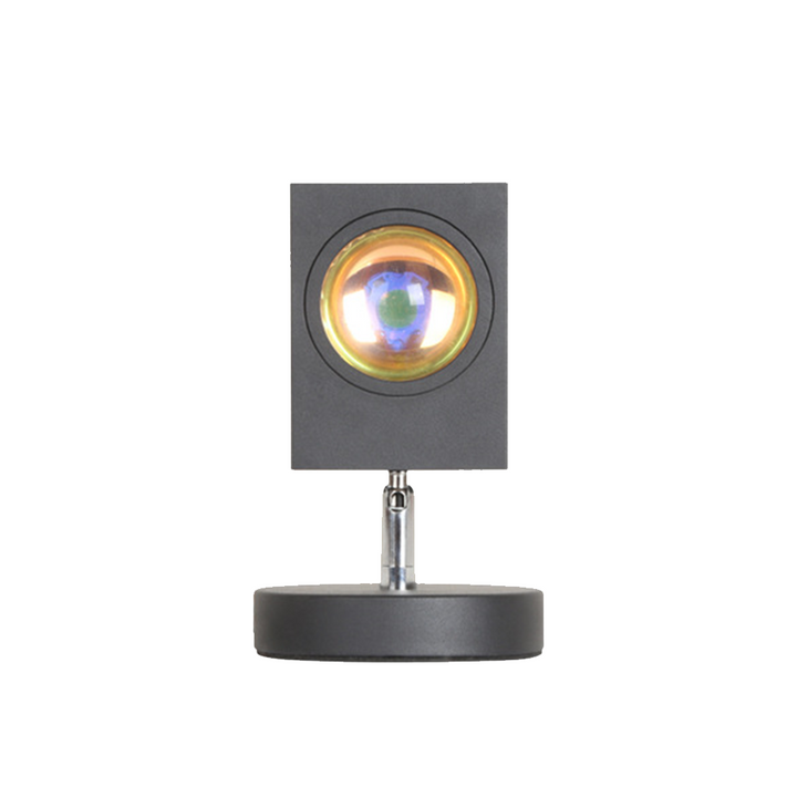 Lampe de table rétro, design coucher de soleil.  Lumière chaude et douce. Décoration élégante pour salon, chambre.