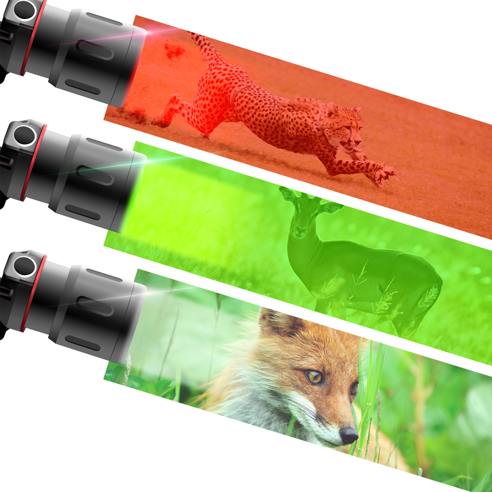 Lampe frontale LED rechargeable, 3 couleurs (blanc, rouge, vert), puissante et légère. Idéale randonnée, camping.