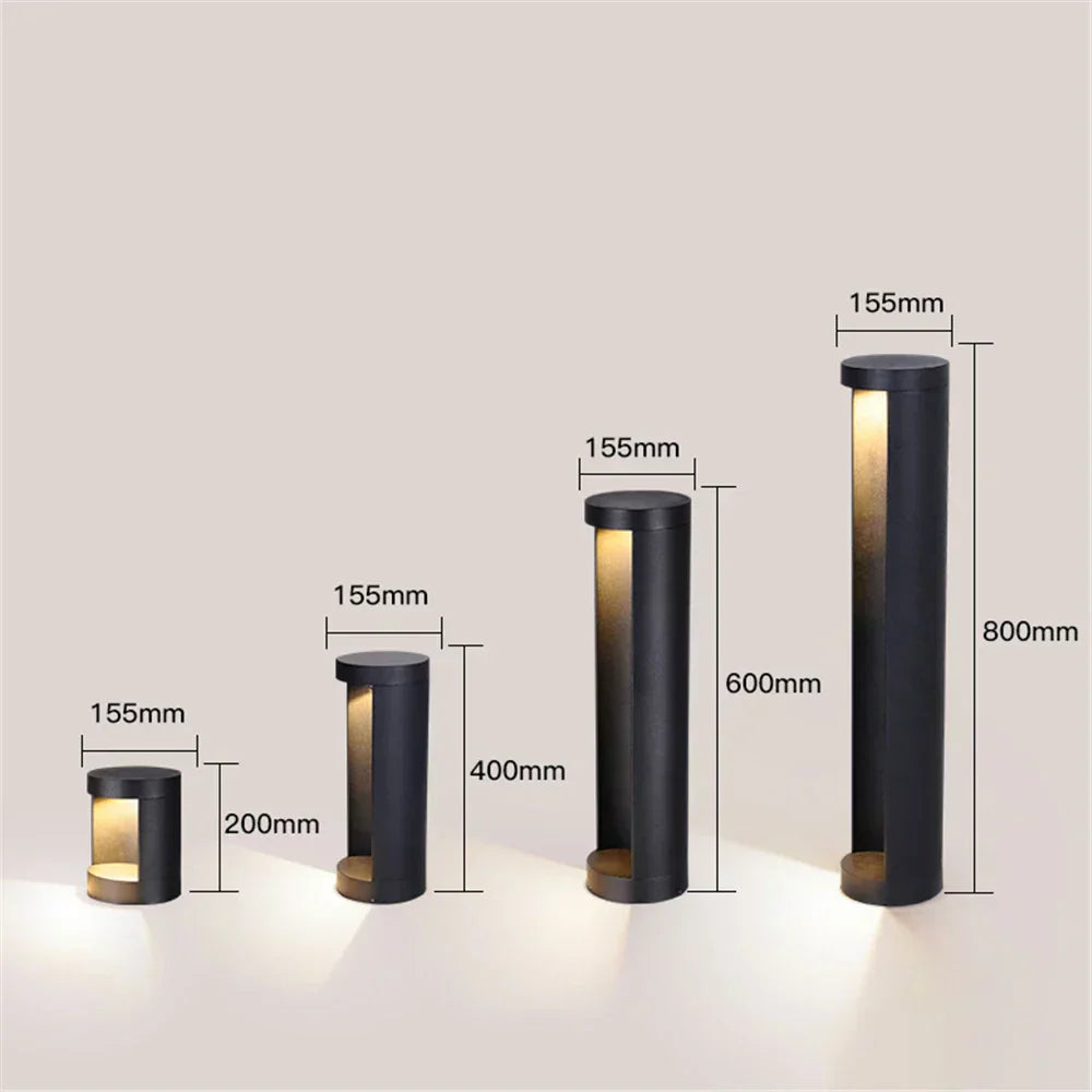Lampe LED extérieure étanche IP65. Design élégant, éclairage jardin, résistant aux intempéries.