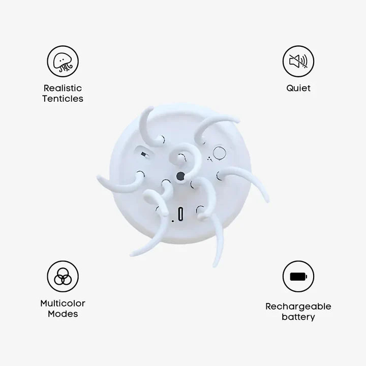 Lampe LED méduses, effet hypnotique.  Lumières colorées, ambiance apaisante. Décoration unique.