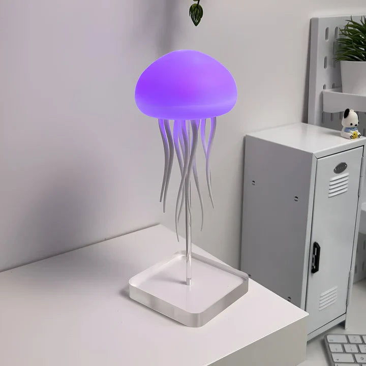 Lampe LED méduses, effet hypnotique.  Lumières colorées, ambiance apaisante. Décoration unique.