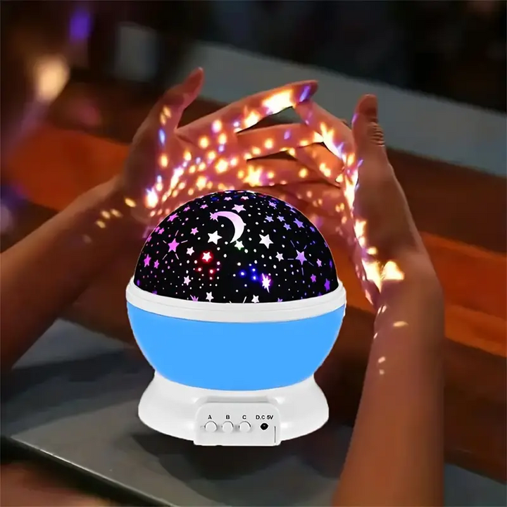 Lampe LED nuit, projecteur étoiles rotatif 360°.  Ambiance féerique garantie.