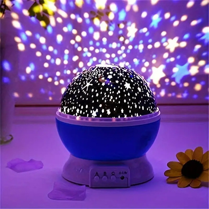 Lampe LED nuit, projecteur étoiles rotatif 360°.  Ambiance féerique garantie.