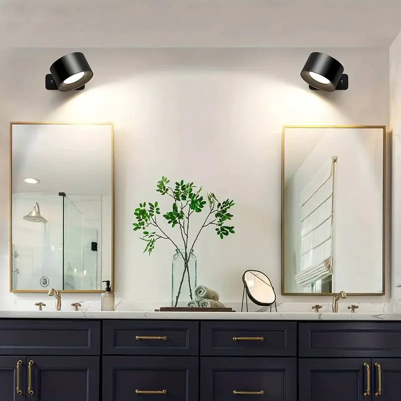 Lampe LED sans fil, design moderne, 360°, éclairage d'ambiance.