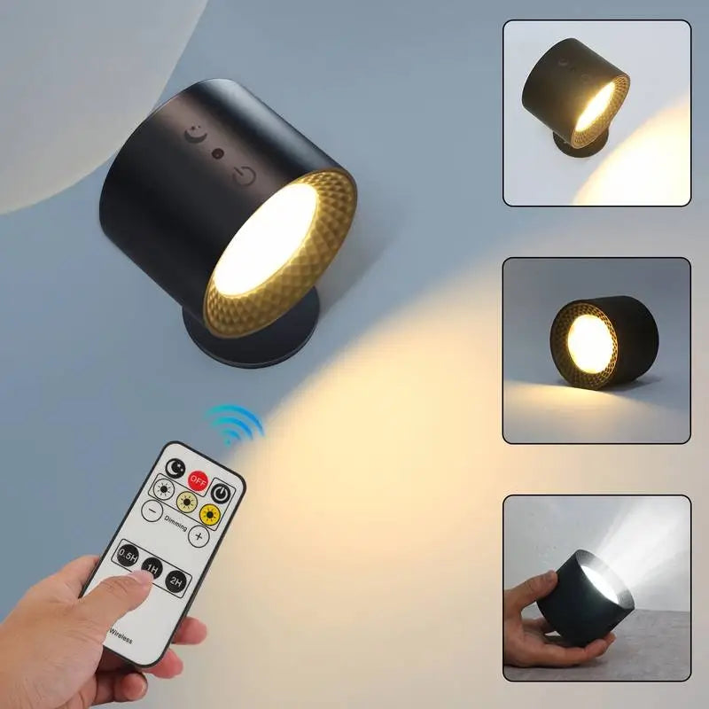 Lampe LED sans fil, design moderne, 360°, éclairage d'ambiance.
