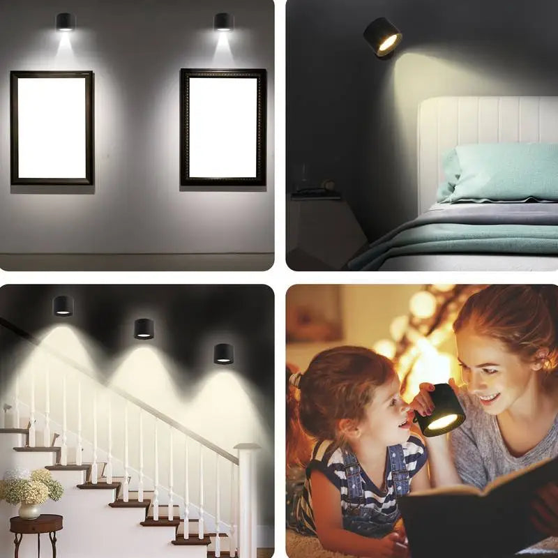 Lampe LED sans fil, design moderne, 360°, éclairage d'ambiance.