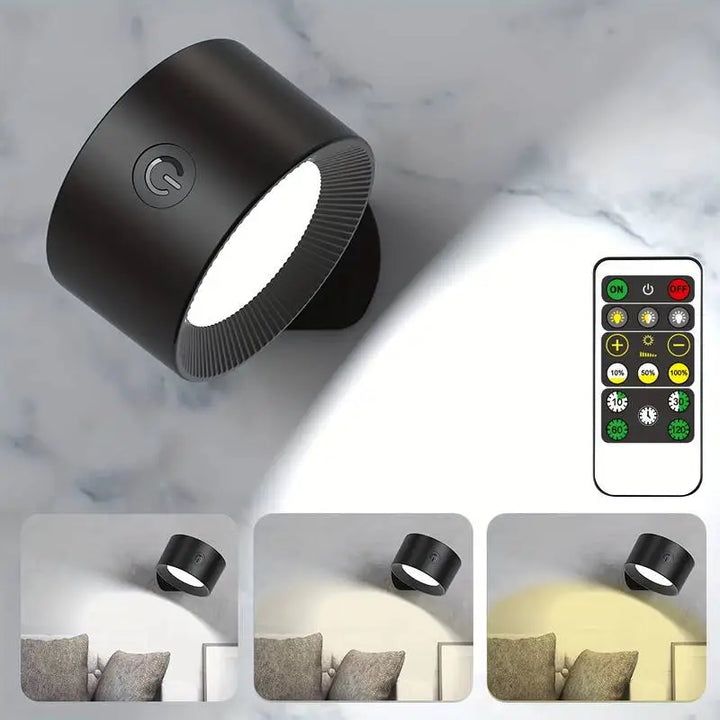 Lampe LED sans fil, design moderne, 360°, éclairage d'ambiance.