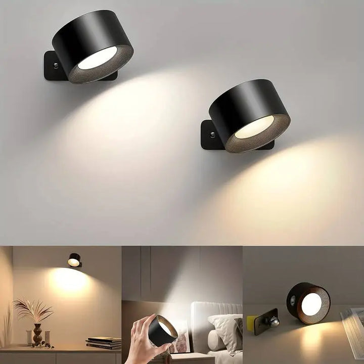 Lampe LED sans fil, design moderne, 360°, éclairage d'ambiance.