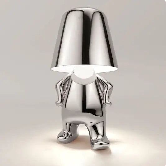 Lampe LED tactile or moderne, sans fil et rechargeable, design formes humaines, ambiance chaleureuse et décorative.