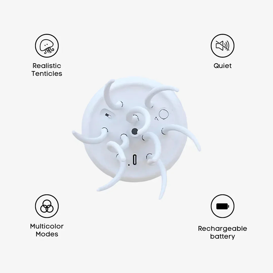 Lampe méduses LED : décoration aquatique, lumière douce et apaisante.  Effet sous-marin relaxant.
