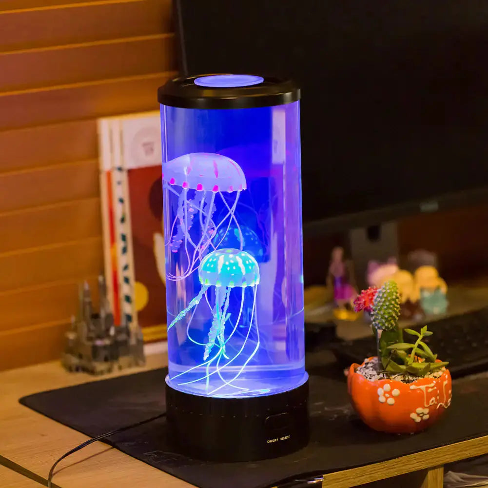 Lampe méduses zen: lumière douce et apaisante.  Effet hypnotique, décoration unique.