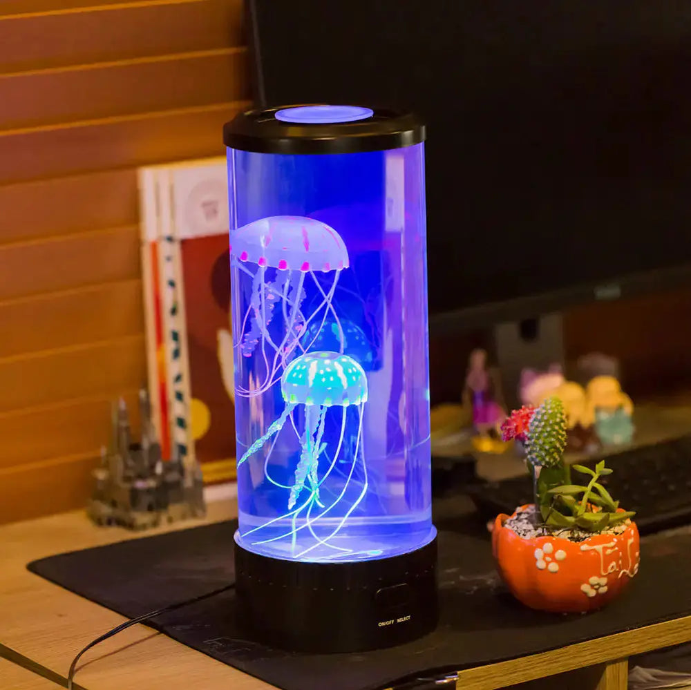 Lampe méduses zen: lumière douce et apaisante.  Effet hypnotique, décoration unique.