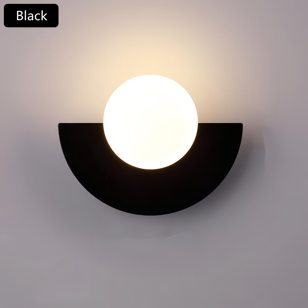 Lampe murale design nordique moderne. Demi-cercle élégant, lumière douce et tamisée.