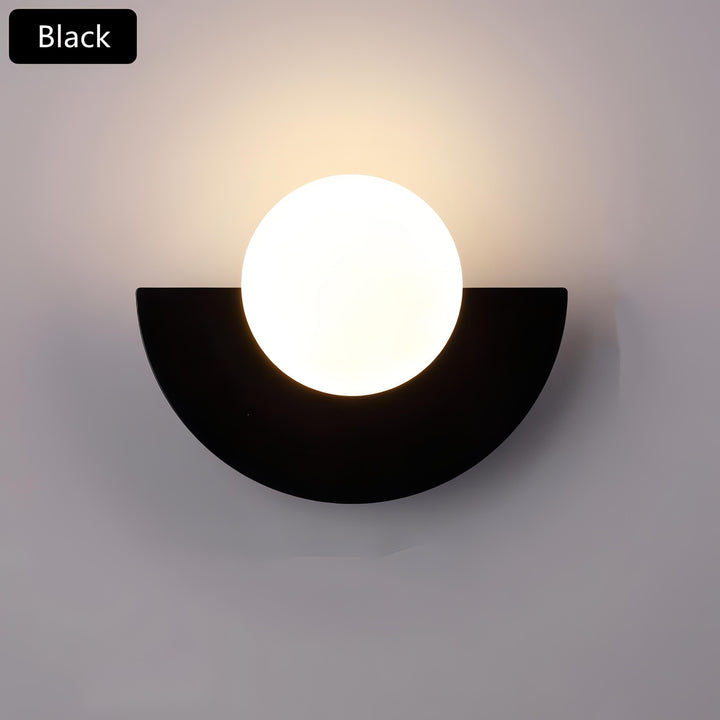 Lampe murale design nordique moderne. Demi-cercle élégant, lumière douce et tamisée.