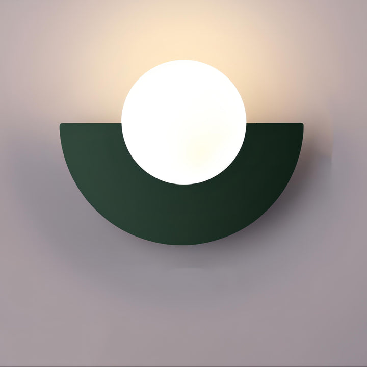 Lampe murale design nordique moderne. Demi-cercle élégant, lumière douce et tamisée.