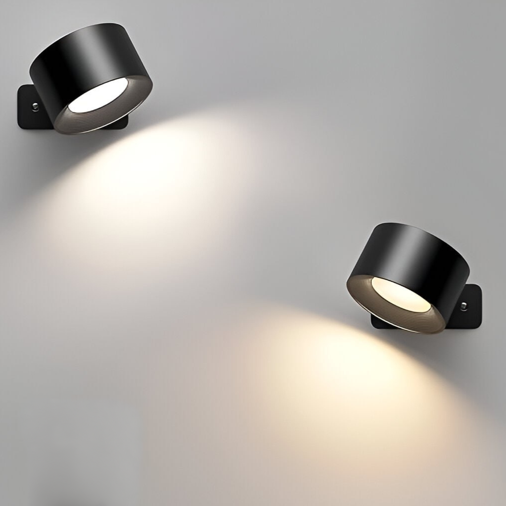 Lampe murale LED adhésive sans fil. Design élégant, éclairage doux.  Idéale salon, chambre.