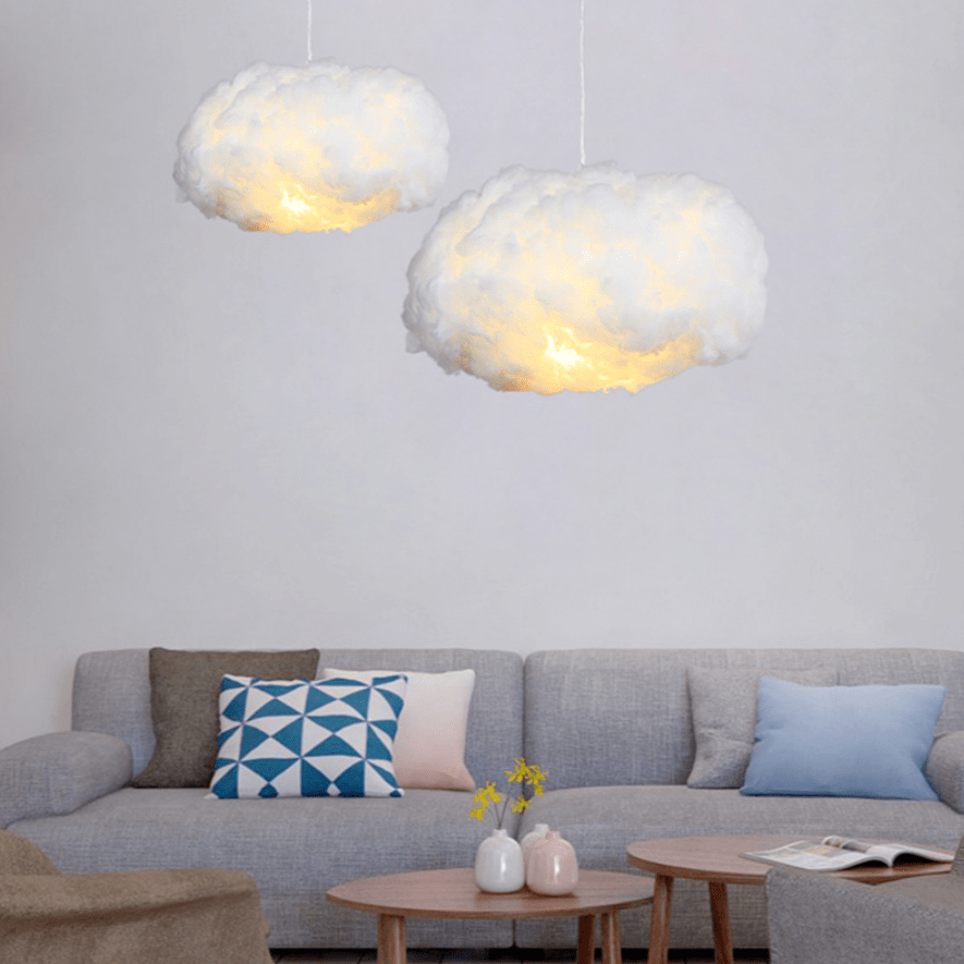 Lampe nuage décorative, éclairage doux pour chambre.  Design moderne et apaisant.