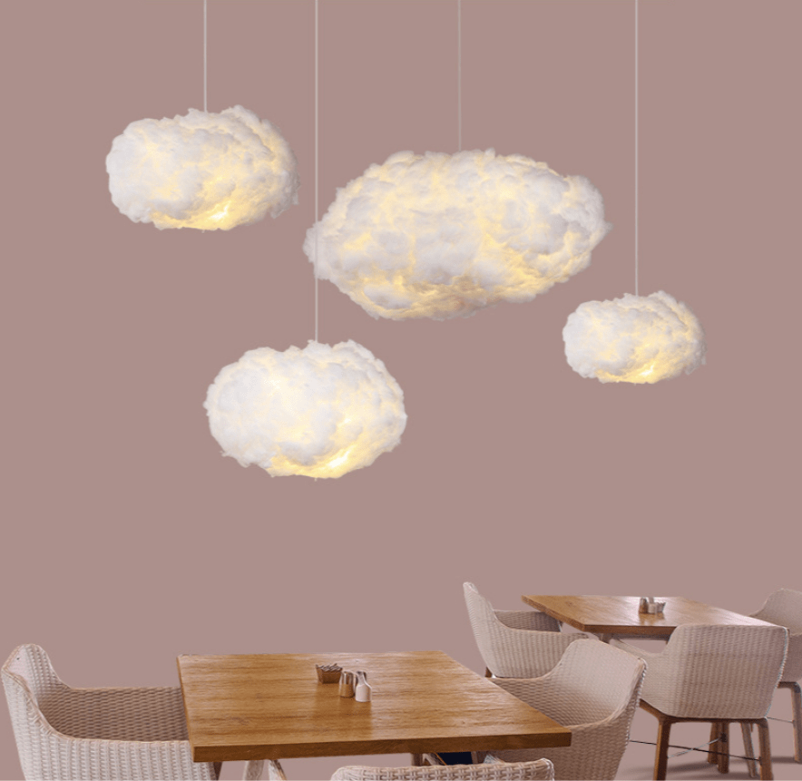 Lampe nuage décorative, éclairage doux pour chambre.  Design moderne et apaisant.