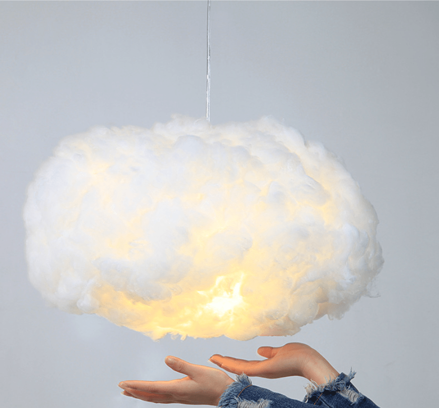 Lampe nuage décorative, éclairage doux pour chambre.  Design moderne et apaisant.