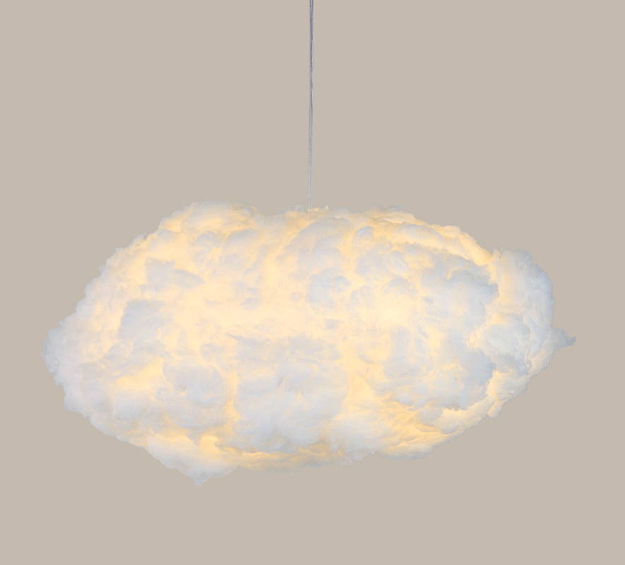 Lampe nuage décorative, éclairage doux pour chambre.  Design moderne et apaisant.