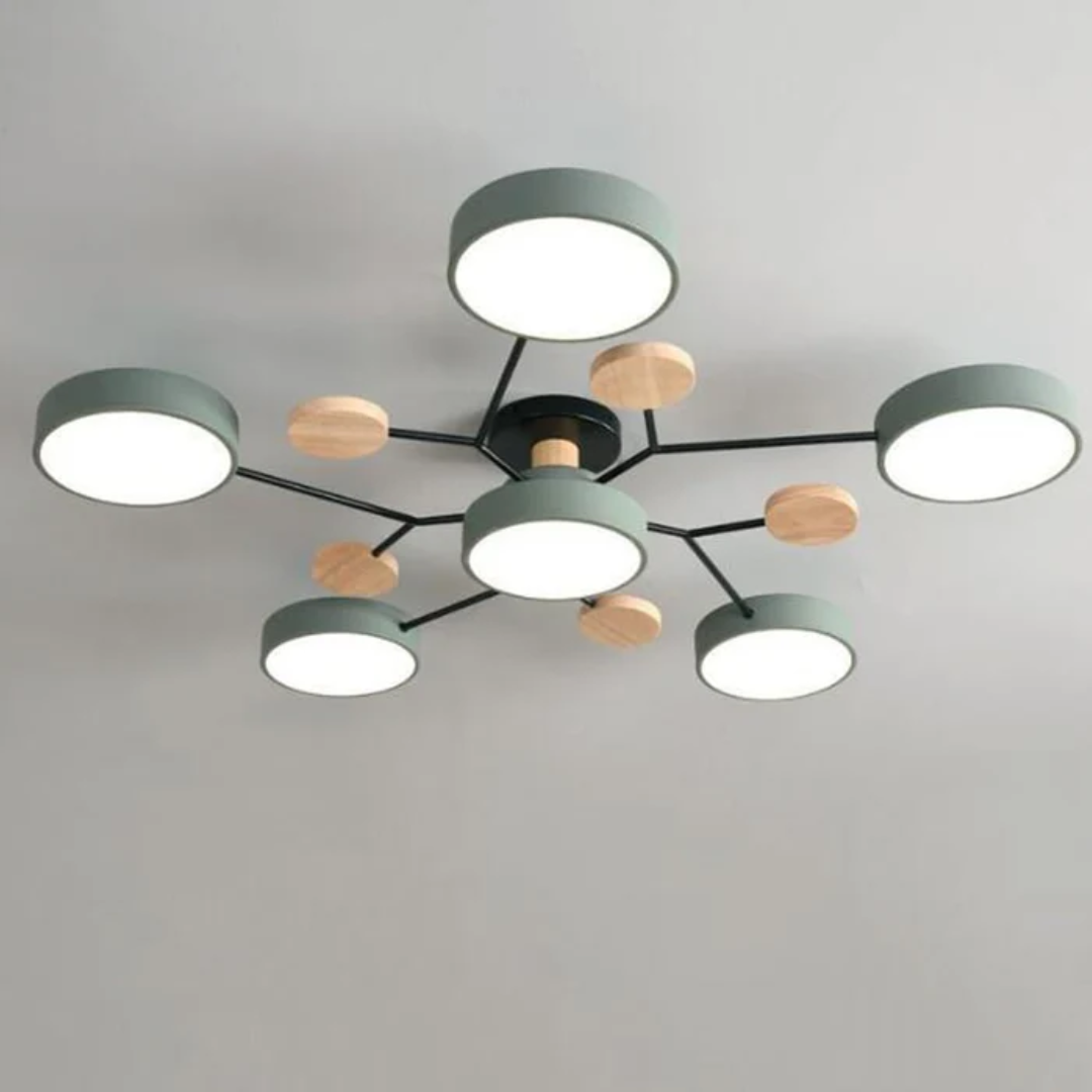 Éclairage LED plafond rond moderne. Décoration intérieure élégante, économie d'énergie garantie.