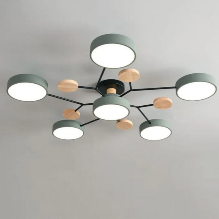 Éclairage LED plafond rond moderne. Décoration intérieure élégante, économie d'énergie garantie.