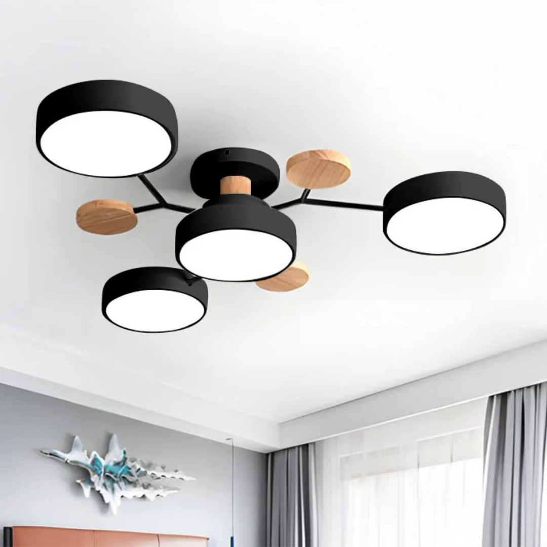 Lampe LED plafond ronde, design minimaliste. Éclairage puissant et économique pour toute pièce.