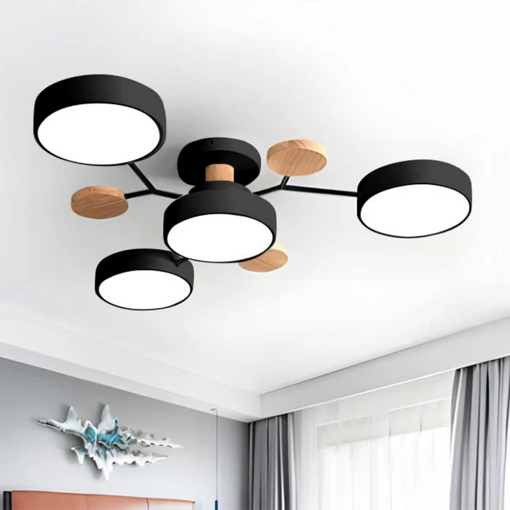 Lampe LED plafond ronde, design minimaliste. Éclairage puissant et économique pour toute pièce.