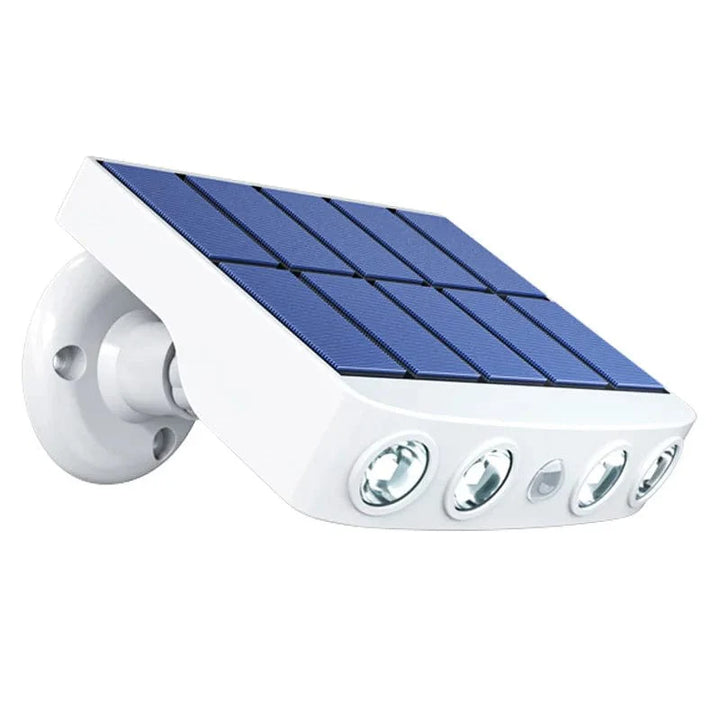 Lampe solaire extérieure puissante, détecteur de mouvement intégré. Éclairage LED performant, design moderne. Installation fa