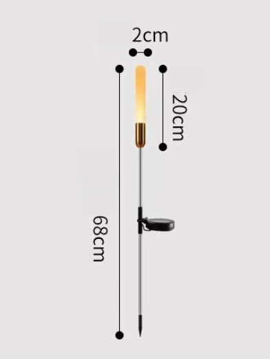 Lampe solaire LED extérieure, jardin. Design élégant, éclairage blanc chaud, IP65 étanche.