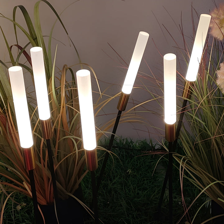 Lampe solaire LED extérieure, jardin. Design élégant, éclairage blanc chaud, IP65 étanche.
