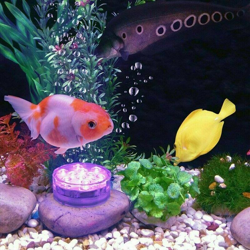 Lampe sous-marine LED étanche, multicolore, avec télécommande, éclairage piscine, ambiance magique, IP68, lumière eau.