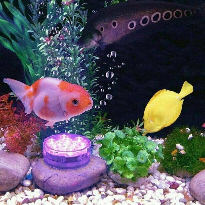 Lampe sous-marine LED étanche, multicolore, avec télécommande, éclairage piscine, ambiance magique, IP68, lumière eau.