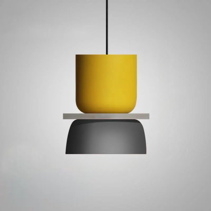 Lampe suspendue design nordique, style macaron pastel. Luminaire coloré, idéal salon, cuisine.