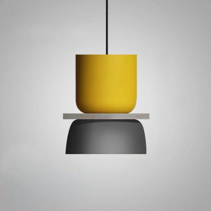 Lampe suspendue design nordique, style macaron pastel. Luminaire coloré, idéal salon, cuisine.
