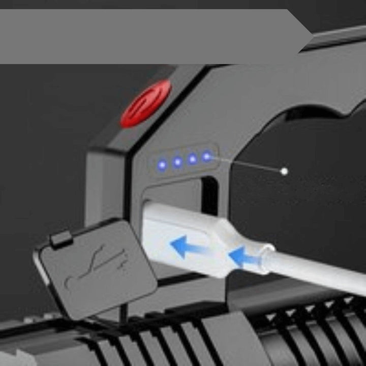 Lampe torche LED rechargeable puissante et étanche.  Lumière intense, idéale pour le camping et les activités extérieures.