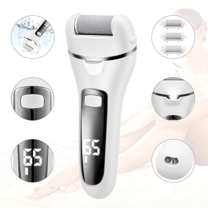 Limeuse électrique pour pieds, 3 têtes, 2 vitesses.  Soin des pieds, élimination callosités.