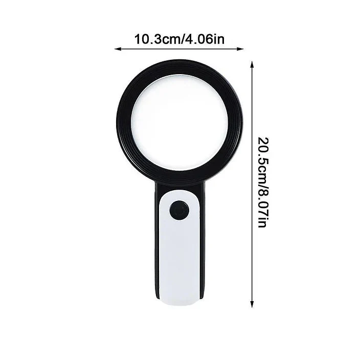 Loupe grossissante 30x LED. Vision claire, détails précis. Idéale seniors.