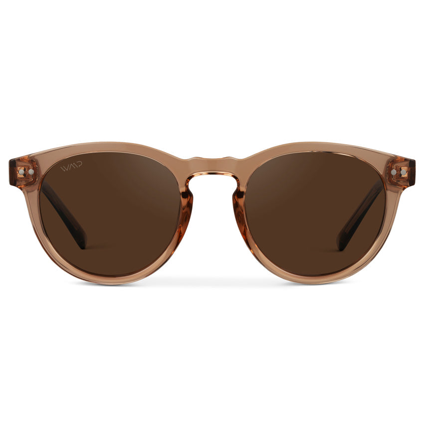 Lunettes rondes femme, polarisées, UV.  Protection solaire optimale, style rétro chic.