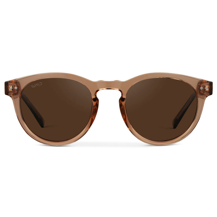 Lunettes rondes femme, polarisées, UV.  Protection solaire optimale, style rétro chic.