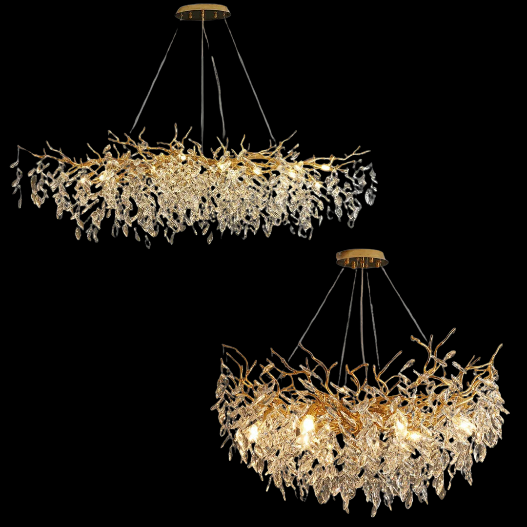 Lustre cristal français élégant, éclairage luxe salon. Design raffiné, cristaux scintillants.