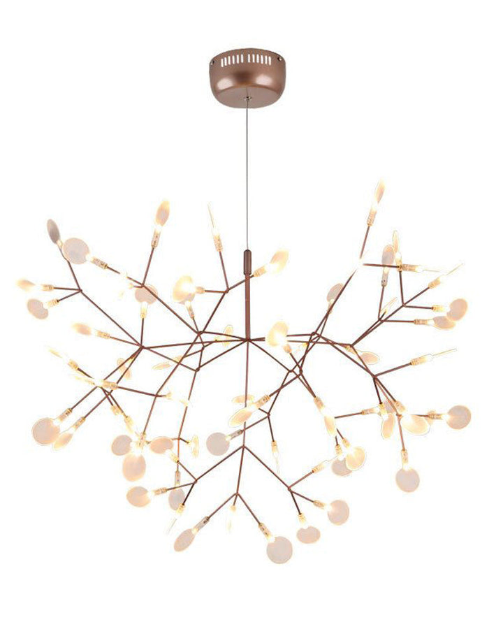 Lustre LED branches design naturel. Éclairage élégant et doux, idéal salon/salle à manger.