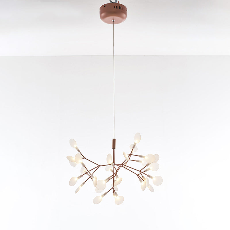 Lustre LED branches design naturel. Éclairage élégant et doux, idéal salon/salle à manger.