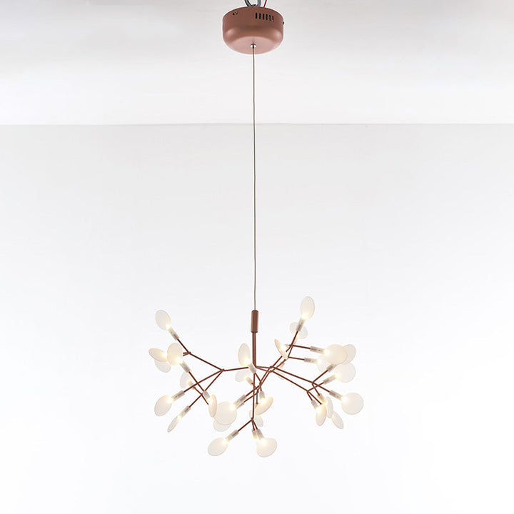 Lustre LED branches design naturel. Éclairage élégant et doux, idéal salon/salle à manger.