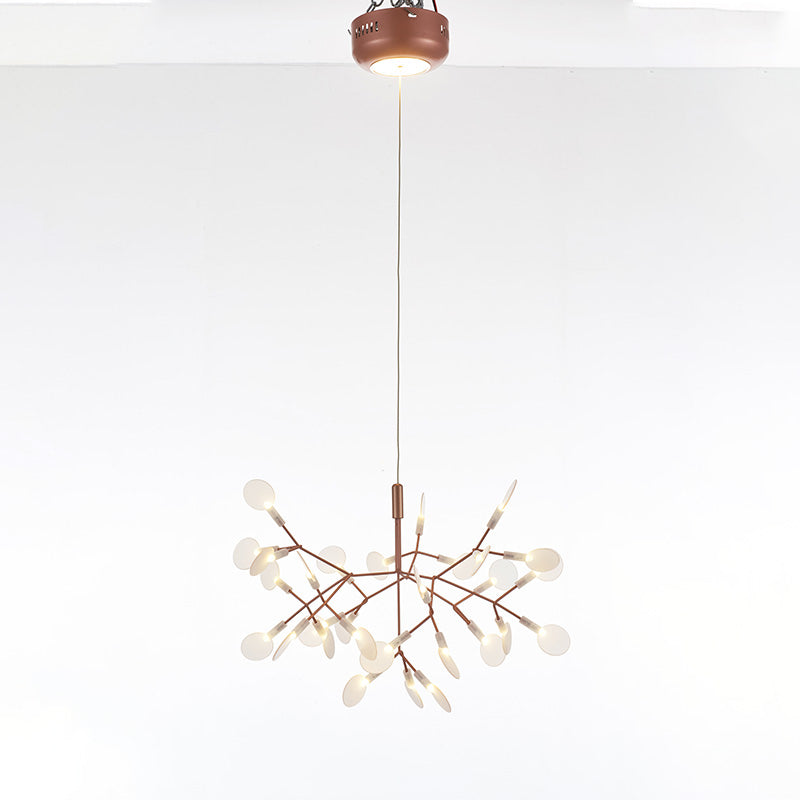 Lustre LED branches design naturel. Éclairage élégant et doux, idéal salon/salle à manger.