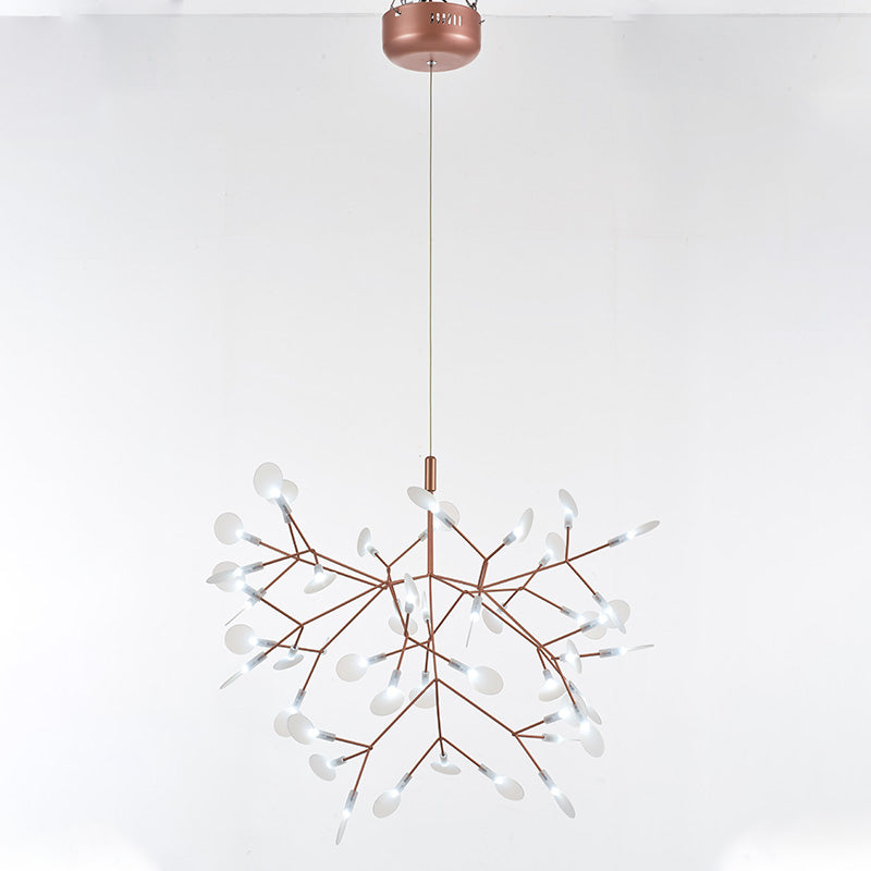 Lustre LED branches design naturel. Éclairage élégant et doux, idéal salon/salle à manger.