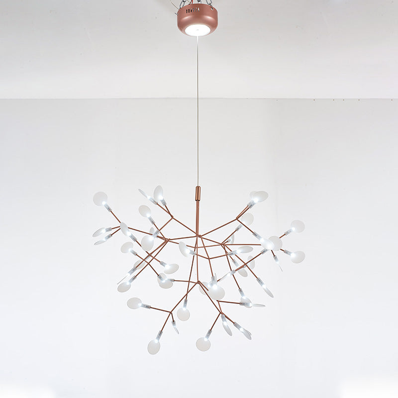 Lustre LED branches design naturel. Éclairage élégant et doux, idéal salon/salle à manger.